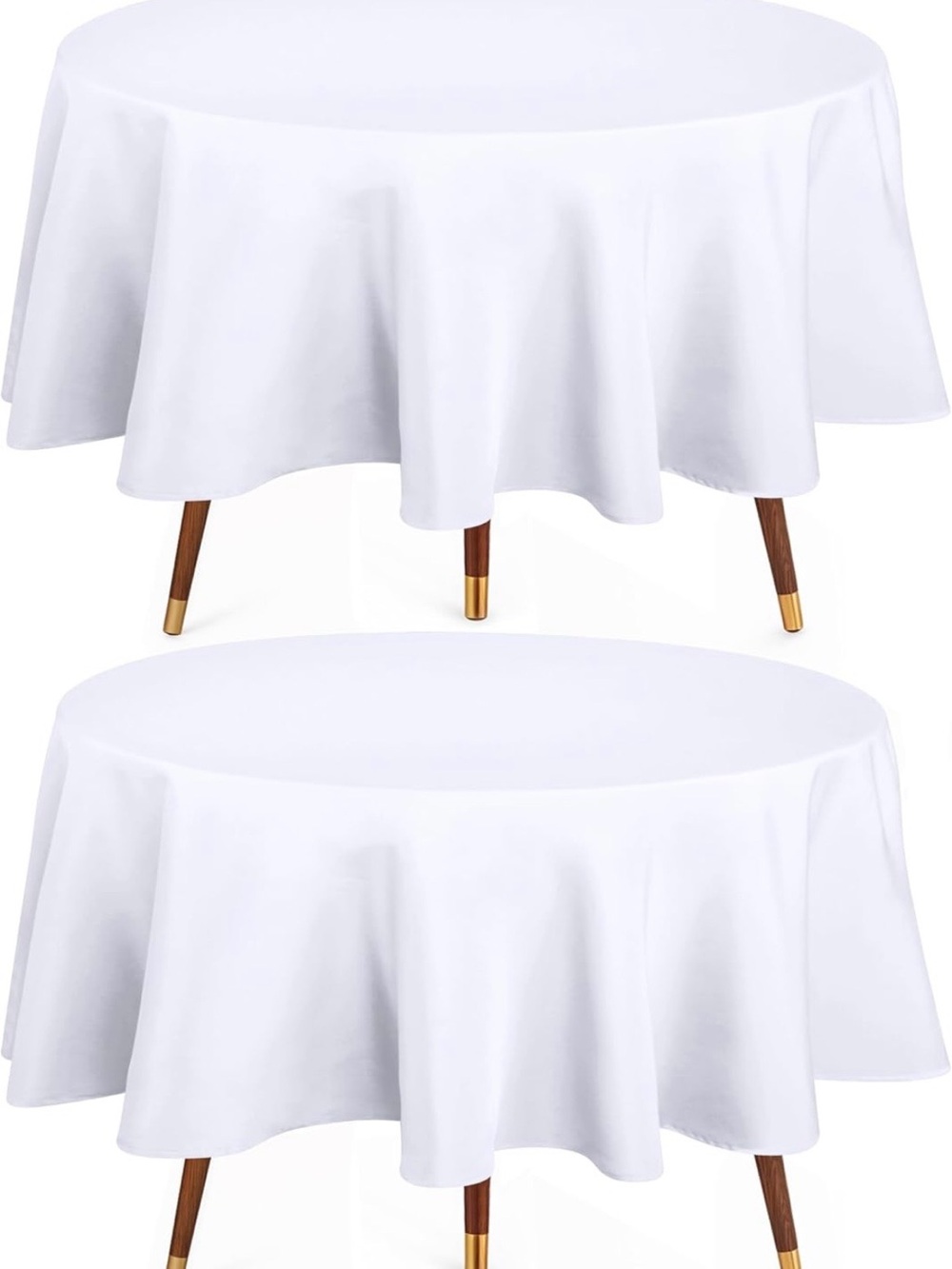White Round Tablecloth - 2 Pack - 70”
Inches